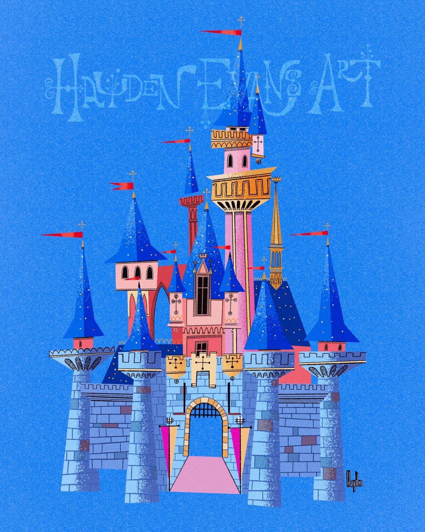 A Dazzling Fantasy Castle Print