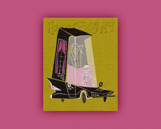 Happy Hearse Art Print