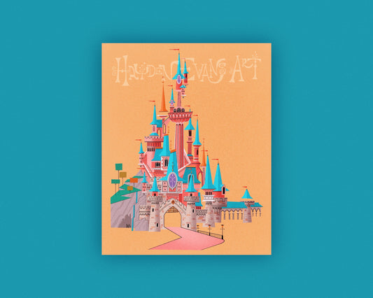 A Whimsical Fantasy Castle Print