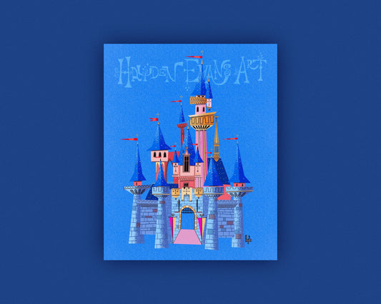 A Dazzling Fantasy Castle Print