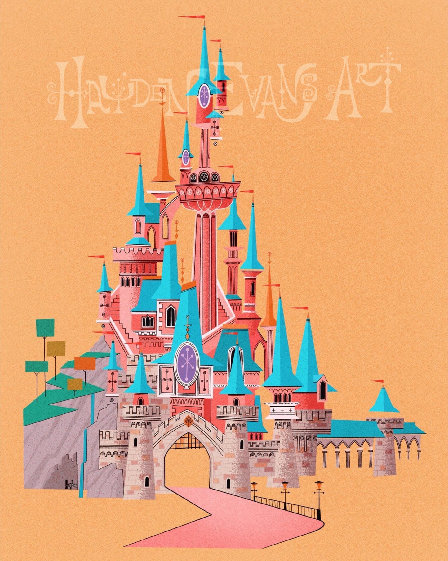 A Whimsical Fantasy Castle Print